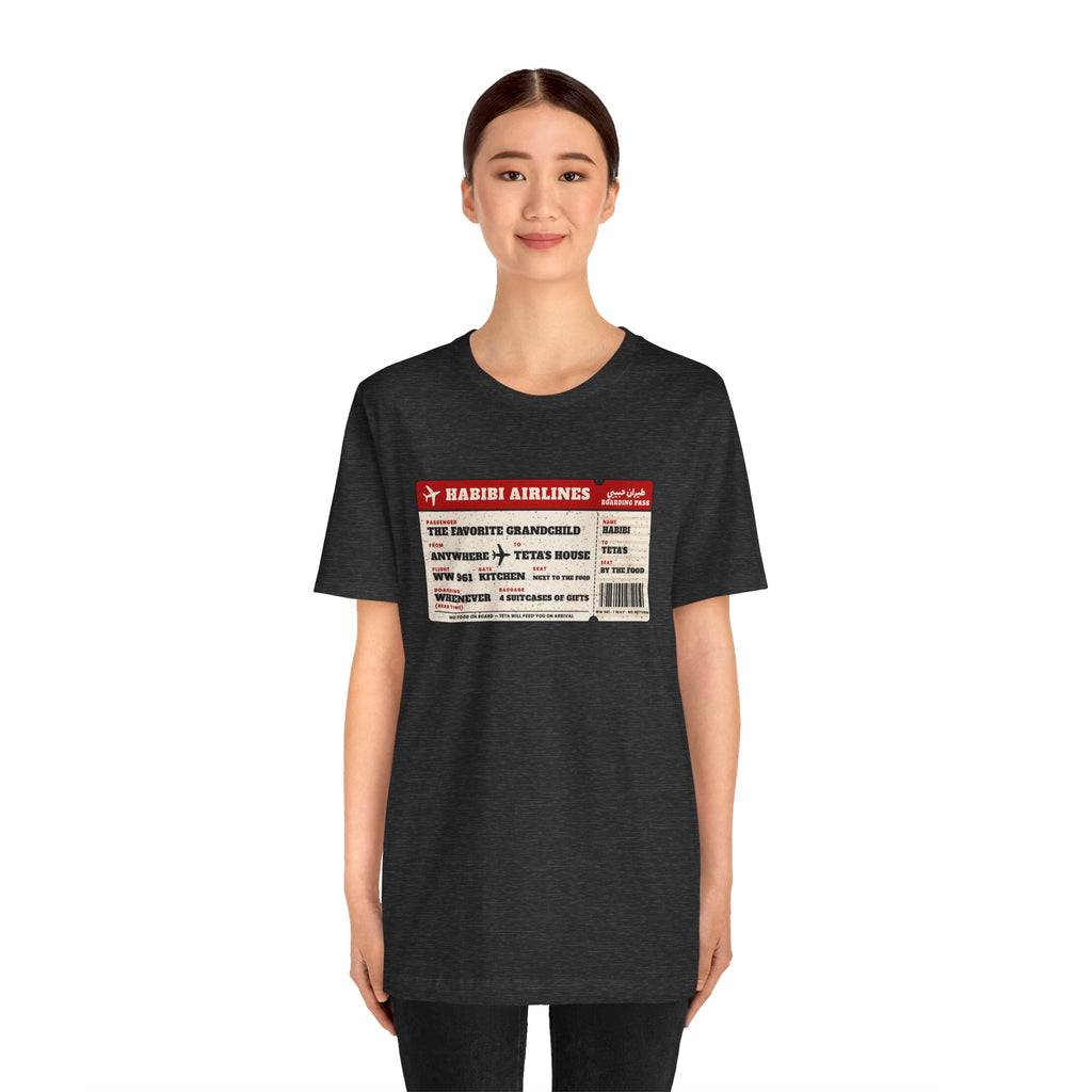 "Habibi Airlines" Boarding Pass Tee