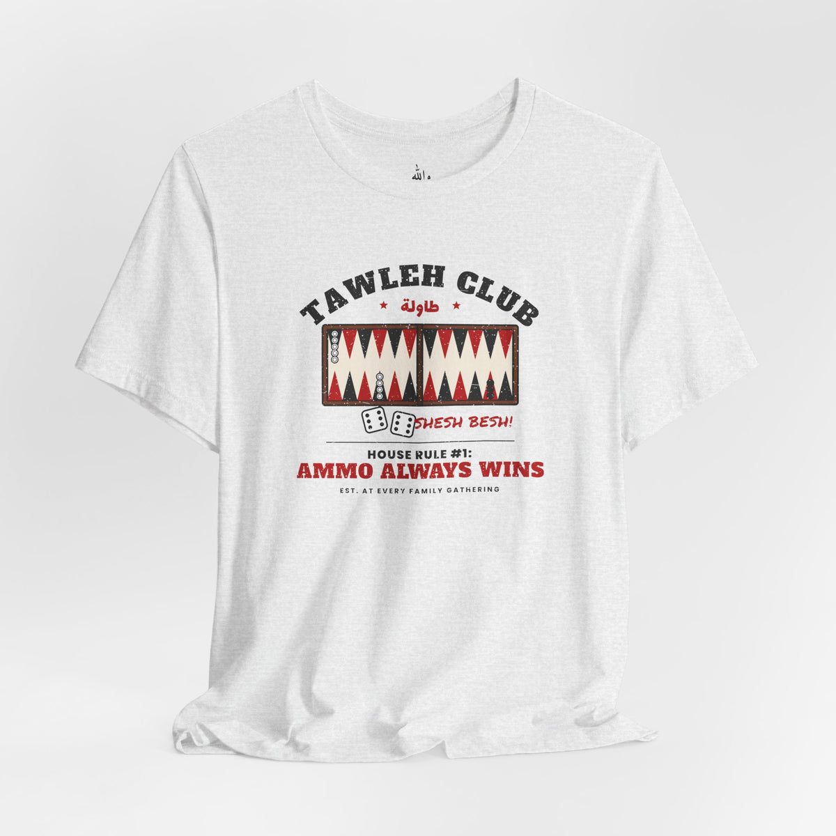 "Tawleh Club" Backgammon Tee
