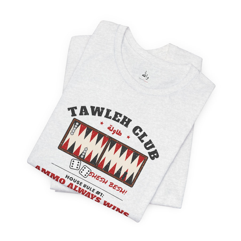 "Tawleh Club" Backgammon Tee