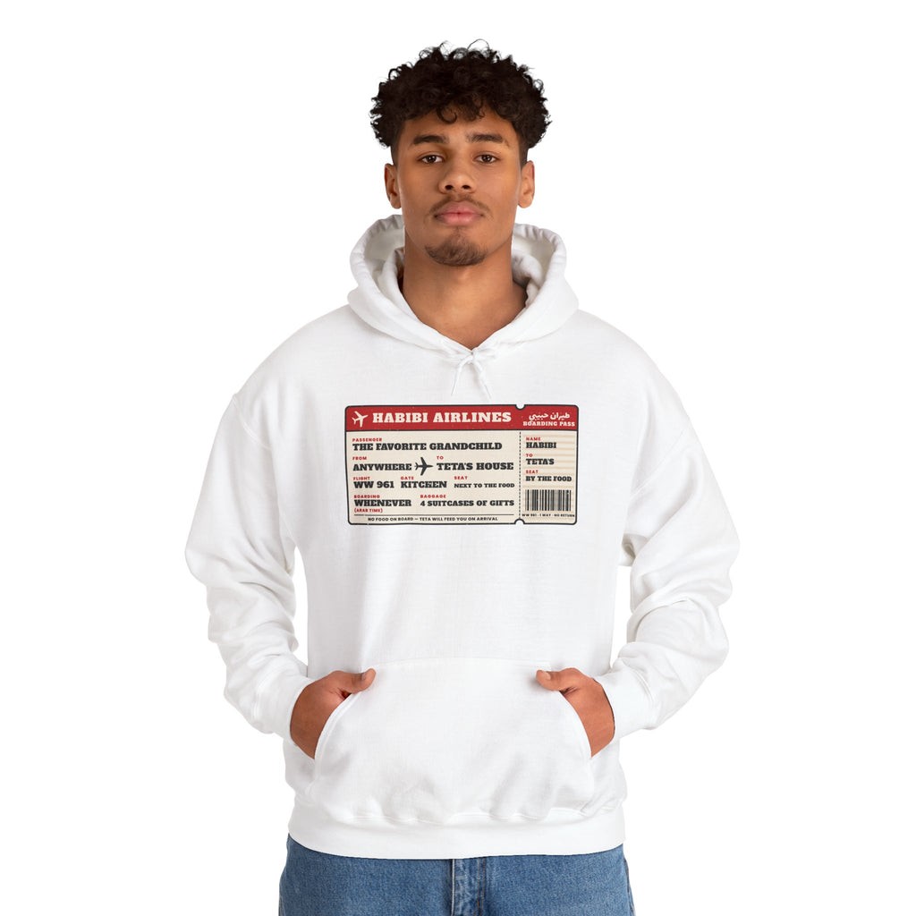 "Habibi Airlines" Boarding Pass Hoodie