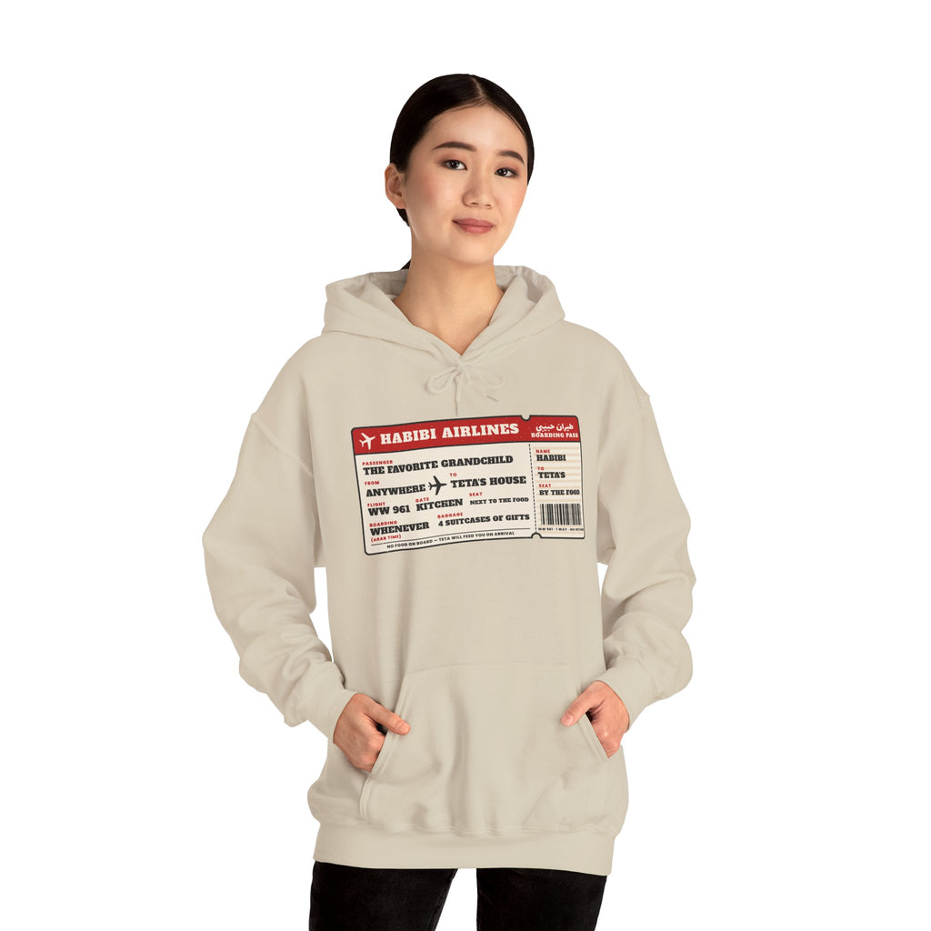 "Habibi Airlines" Boarding Pass Hoodie