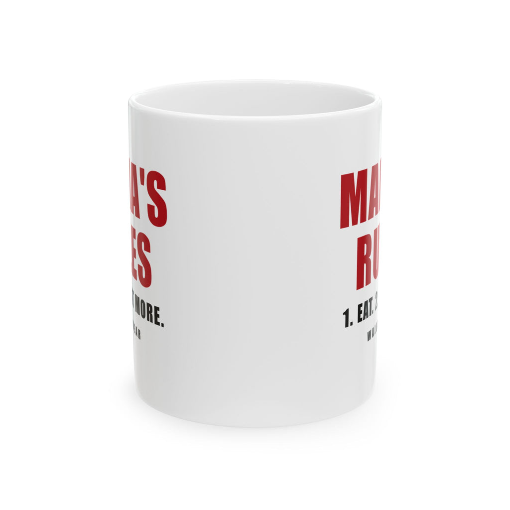 Mama's Rules Funny Arab Mom Mug 11oz | Wallah Wear