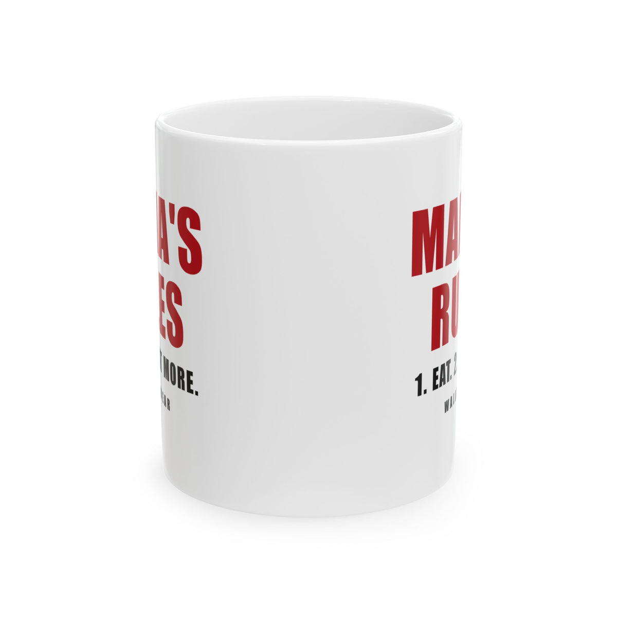 Mama's Rules Funny Arab Mom Mug 11oz | Wallah Wear