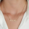 Arabic Paperclip Name Necklace