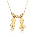 Children Charms Necklace with Arabic Name Engraved