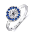 Sterling silver evil eye ring, Mena Jewelry