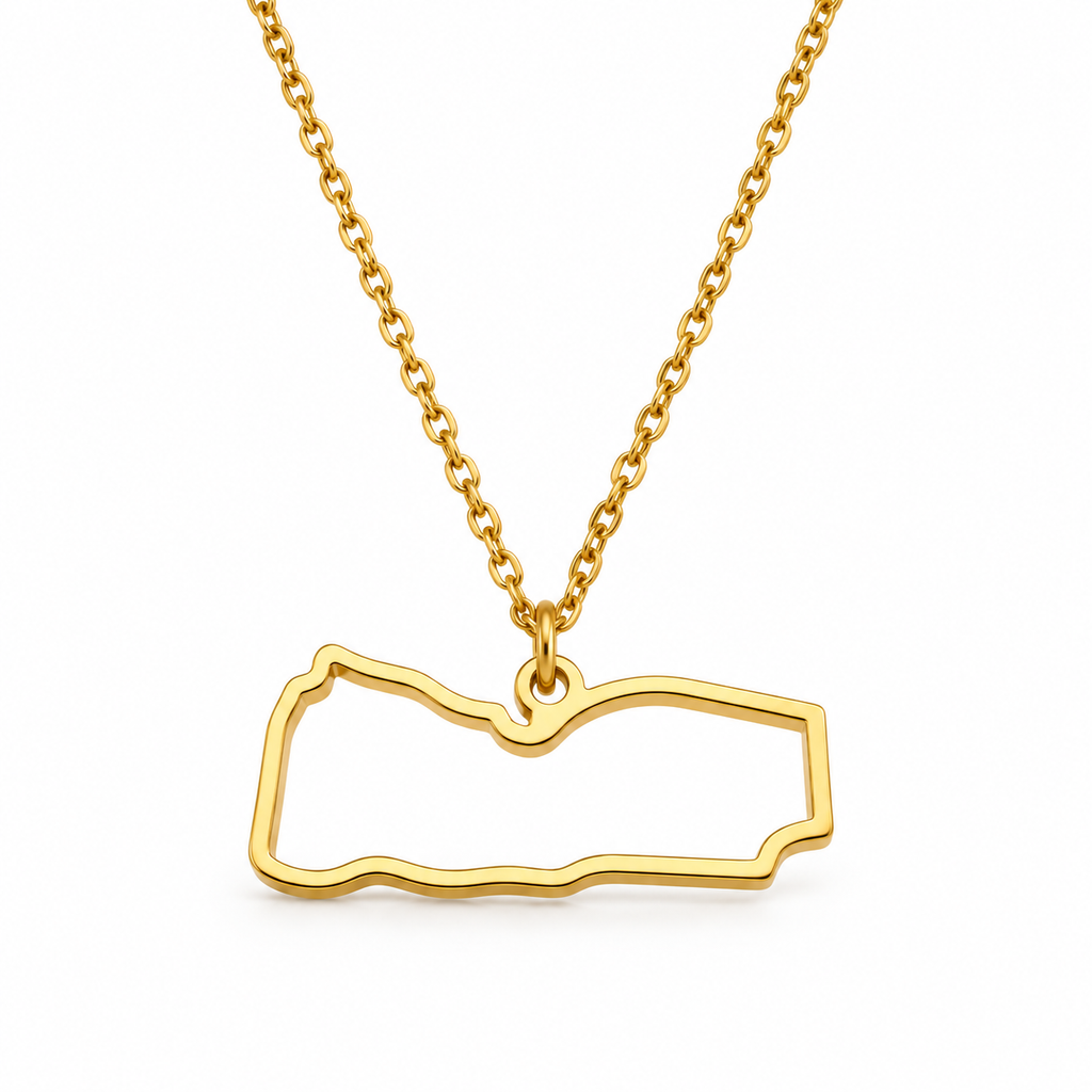 Yemen Map Necklace | Outline